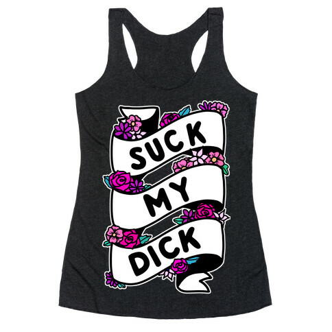 Suck My Dick Ribbon Racerback Tank Top