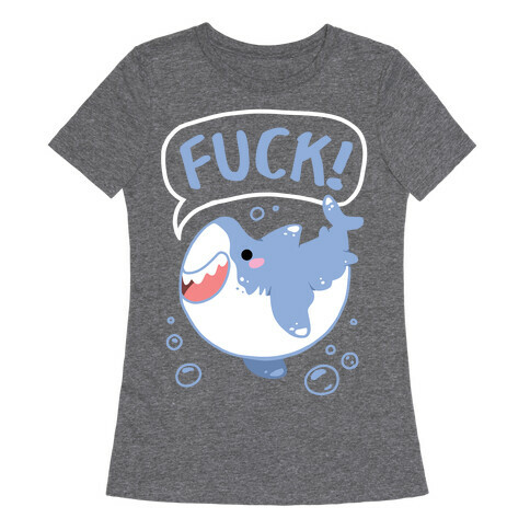 Cute Shark Says F***! Womens T-Shirt