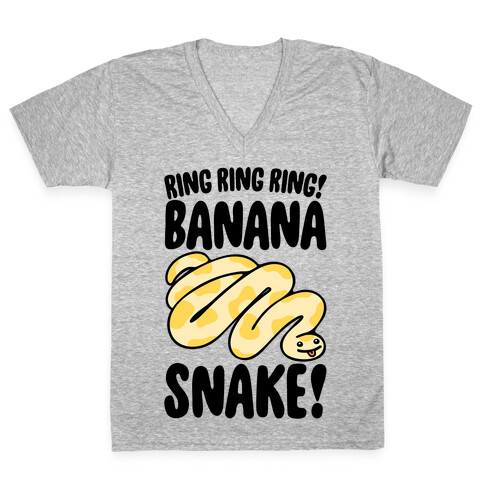 Ring Ring Ring Banana Snake  V-Neck Tee Shirt