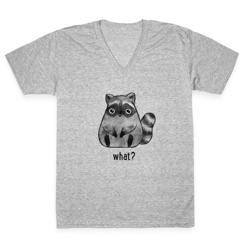 Sassy Cute Raccoon  V-Neck Tee Shirt