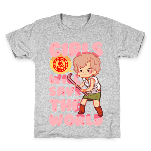 Girls Will Save The World Kids T-Shirt