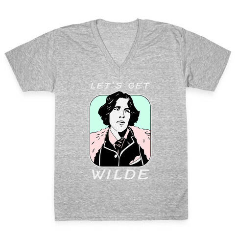 Let's Get Wilde (Oscar Wilde) V-Neck Tee Shirt