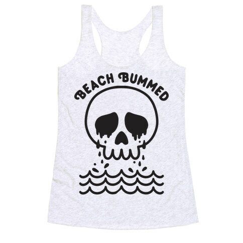 Beach Bummed Skull Racerback Tank Top