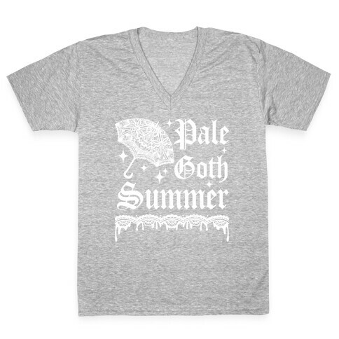 Pale Goth Summer V-Neck Tee Shirt