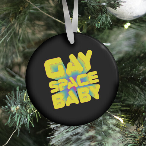 Gay Space Baby Ornament