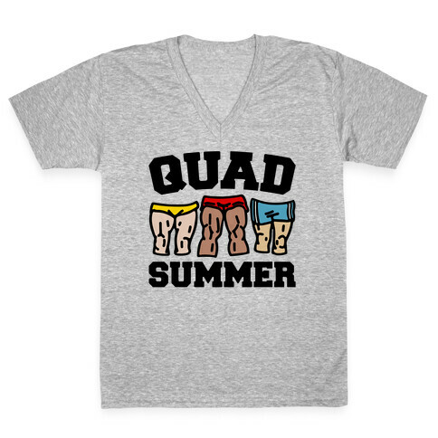 Quad Summer V-Neck Tee Shirt