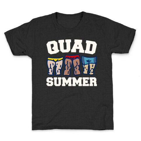 Quad Summer White Print Kids T-Shirt