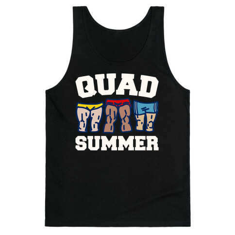 Quad Summer White Print Tank Top