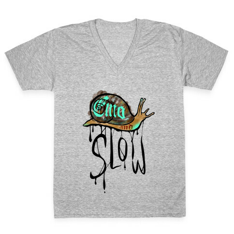 Emo and Slow  V-Neck Tee Shirt