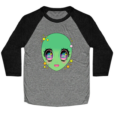 Anime Eyes Alien Baseball Tee