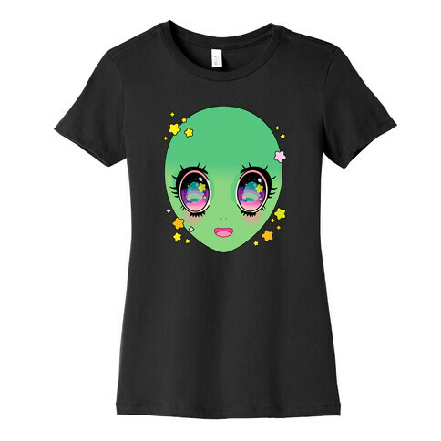 Anime Eyes Alien Womens T-Shirt