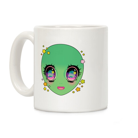 Anime Eyes Alien Coffee Mug