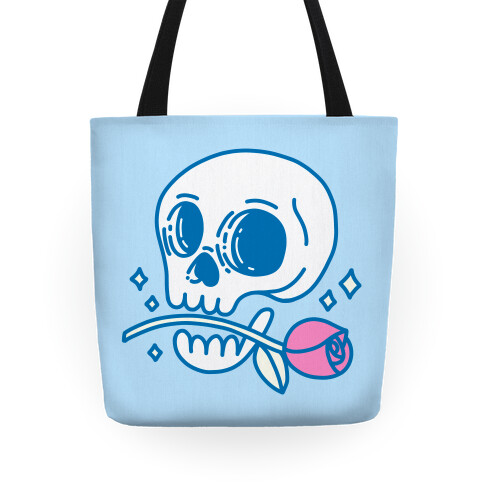 Hopeless Romantic Skull Tote