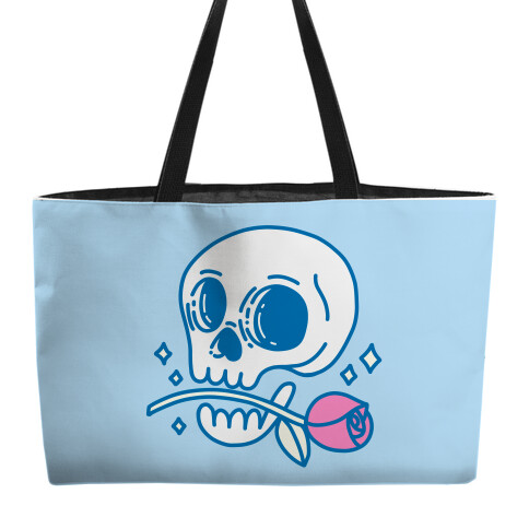 Hopeless Romantic Skull Weekender Tote