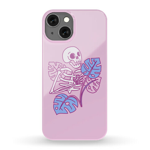 Monstera Skeleton Phone Case