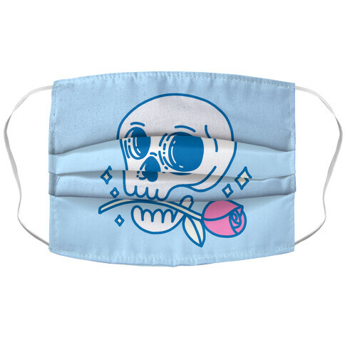 Hopeless Romantic Skull Accordion Face Mask