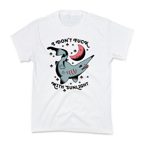 I Don't F*** With Sunlight (Goblin Shark) Kids T-Shirt