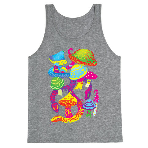 Psychadellic Snake among Mushrooms Tank Top