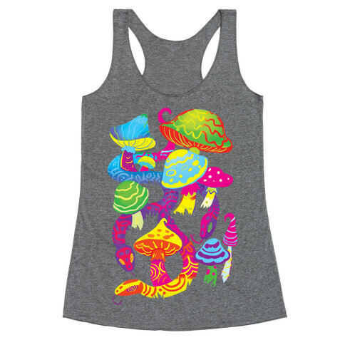 Psychadellic Snake among Mushrooms Racerback Tank Top