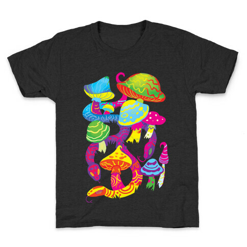 Psychadellic Snake among Mushrooms Kids T-Shirt