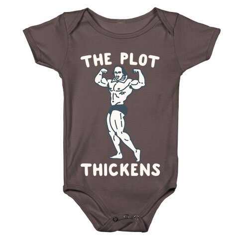 The Plot Thickens Shakespeare Parody White Print Baby One-Piece