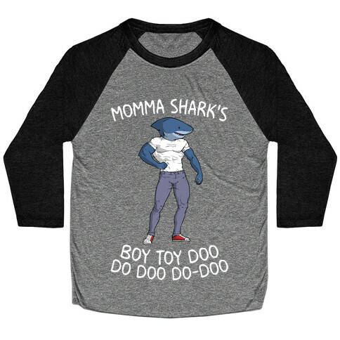 Momma Shark's Boy Toy Doo Doo Baseball Tee