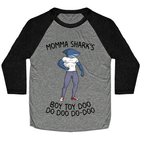 Momma Shark's Boy Toy Doo Doo Baseball Tee