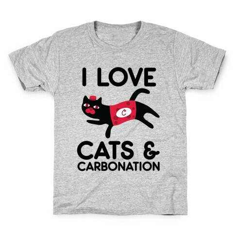 I Love Cats & Carbonation Kids T-Shirt