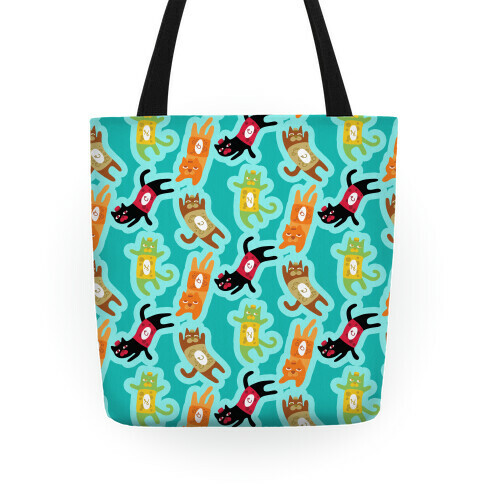 Carbonated Cats Pattern Tote