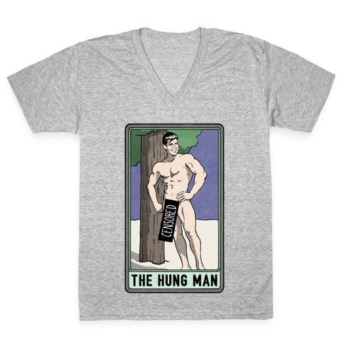 The Hung Man Tarot V-Neck Tee Shirt
