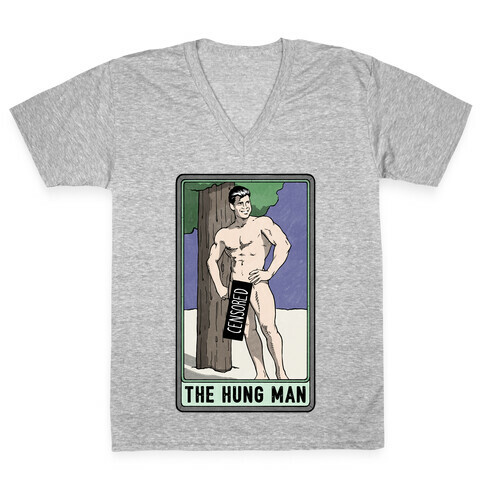 The Hung Man Tarot V-Neck Tee Shirt