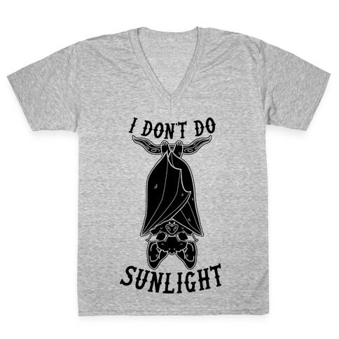 I Don't Do Sunlight Bat V-Neck Tee Shirt