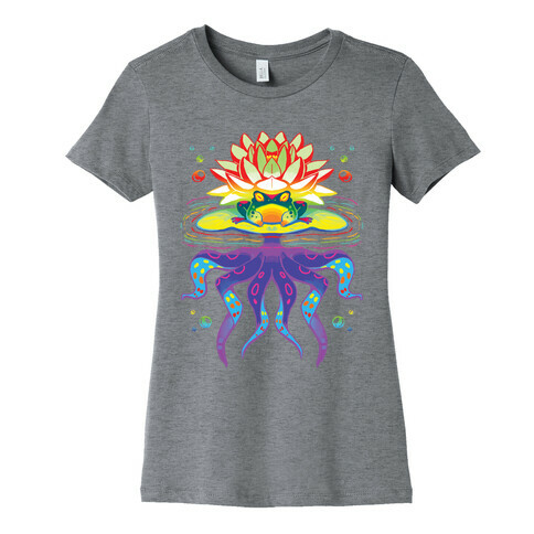 Psychedelic Lily Frog Womens T-Shirt