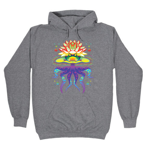 Psychedelic Lily Frog Hooded Sweatshirt