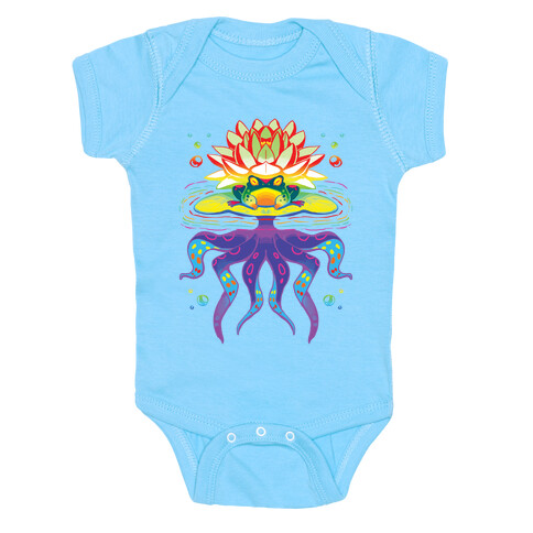 Psychedelic Lily Frog Baby One-Piece