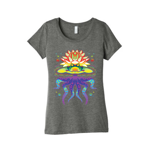 Psychedelic Lily Frog Womens T-Shirt