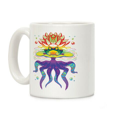 Psychedelic Lily Frog Coffee Mug