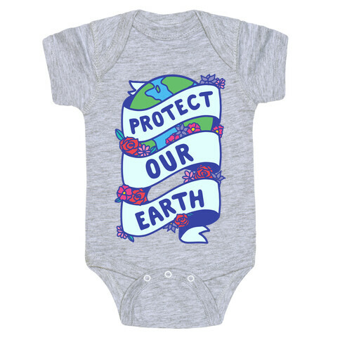 Protect Our Earth Ribbon Baby One-Piece