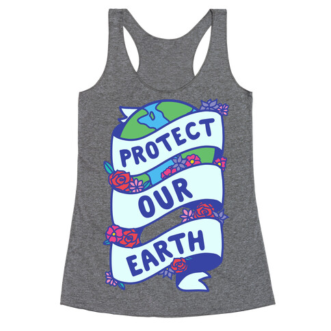 Protect Our Earth Ribbon Racerback Tank Top