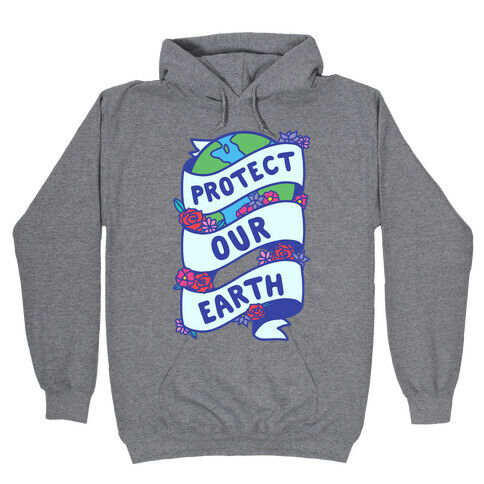 Protect Our Earth Ribbon Hooded Sweatshirt