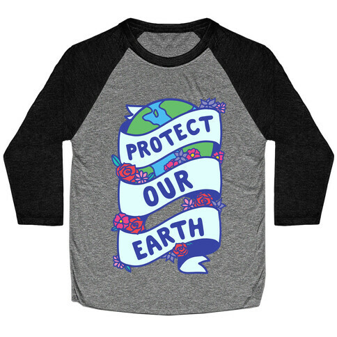 Protect Our Earth Ribbon Baseball Tee