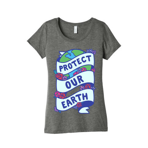 Protect Our Earth Ribbon Womens T-Shirt