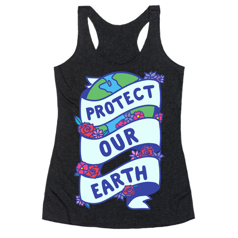 Protect Our Earth Ribbon Racerback Tank Top