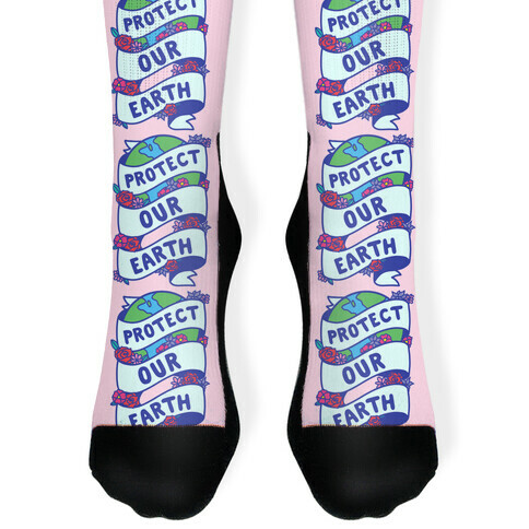 Protect Our Earth Ribbon Sock