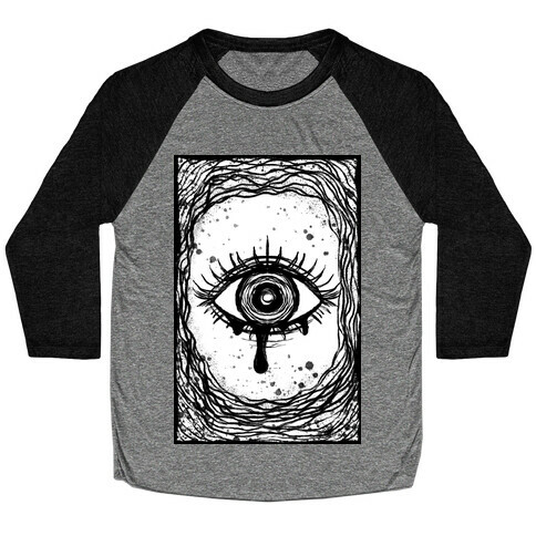 Trippy Eye B&W Baseball Tee