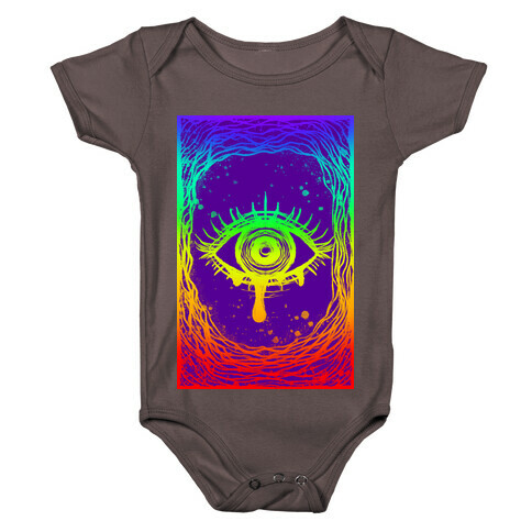 Trippy Eye Rainbow Purple Baby One-Piece