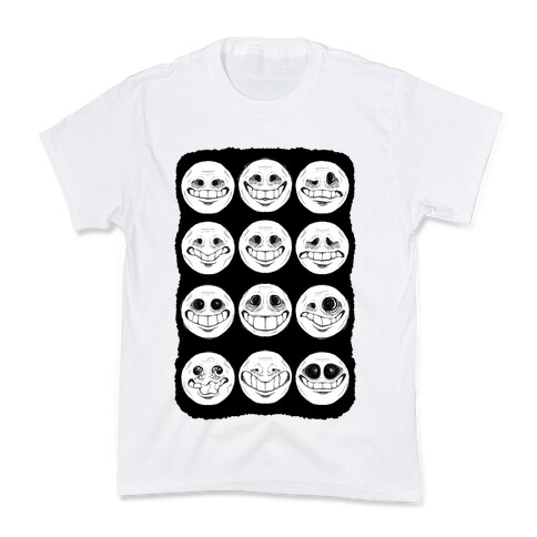 Ominous Faces B&W Kids T-Shirt