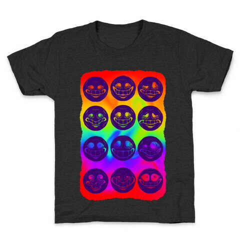 Ominous Faces Rainbow Kids T-Shirt