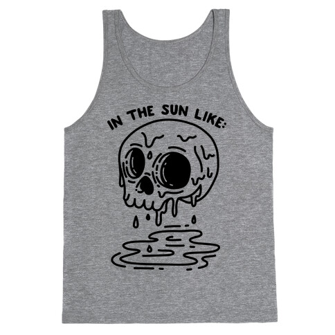 In The Sun Like: Melting Skull Goth Tank Top
