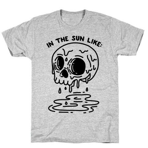 In The Sun Like: Melting Skull Goth T-Shirt